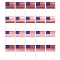 20 vnt JAV Jungtinių Amerikos Valstijų mini vėliavėlės, atsparios blukimui, rankoje laikomos mažos miniatiūrinės amerikietiškos JAV vėliavos vakarėlio priedai 14cm