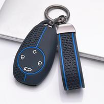 Key Fob Cover for Leapmotor T03 S01 C11 C01 with Keychain Anti-Scratch Shockproof Protective Shell Holder with Honeycomb Texture Shockproof Structure juoda