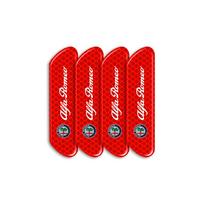 For Alfa Romeo 159 147 156 166 Giulietta Giulia Mito Stelvio Brera Spider 4PCS/set Car Reflective Safety Strip Stickers raudona