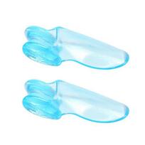 2PCS Gel Toe Separator, Hallux Valgus Correction And Overlapping Toe Corrector, Ultra-Thin Comfortable Separator for Day And Night Use skaidri mėlyna spalva