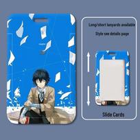 Dazai Osamu Anime Student Card Holder - Bungo Stray Dogs Double-Sided Skateboard Design