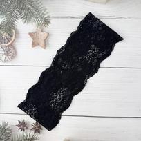 Nėriniuotos gėlių galvos juostos Saldžios plačios nėriniuotos plaukų juostos Minkštos elastinės plaukų juostos moterims kasdieniam dėvėjimui Galvos apdangalas Vienspalvė galvos juosta juoda