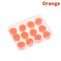 Sleeping Silicone Ear Plugs Soft Moldable Anti Snore Adjustable Reusable Earplugs Noise Blocking for Deep Sleep and Relaxation oranžinė