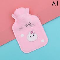 1Pc Tummy Warmers  Water Bottle Rubber Bag Cute Cartoon Warm Relaxing Safe Heat Cold Large Plush Cloth  Water Bag
