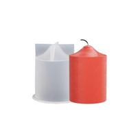 DIY Craft Handmade Clay Tools Cylinder Candle Mold 3D Art Wax Mold Cake Resin Molds Candle Mould