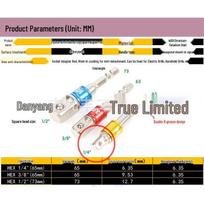 3-Piece Black Nickel-Plated Steel Safety Roller Ball Extension Rod Set