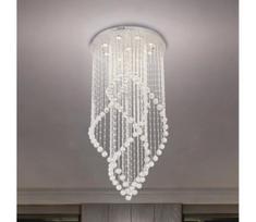 LED krištolinis lubinis šviestuvas NAURU LED/30W/230V skersm. 60 cm blizgus chromas + nuotolinio valdymo pultas