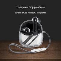 Compatible with JBL Tune Flex 2 Earphones: Transparent Protective Case for Small Crystal Bean 2nd Gen. TUNE FLEX 2