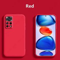 For Redmi Note 12 Pro 4G Case For Xiaomi Redmi Note 14 Pro Cover Funda Shell Capa Liquid Silicone Soft Case Redmi Note 11 4G Redmi Note11Pro 5G raudona