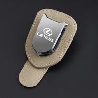 GJEE1 Car Sun Visor Glasses Clip Multifunctional Sunshade Storage Holder For Lexus F SPORT LBX NX RX 350h 450h ES UX 300e GS GX IS LS smėlis