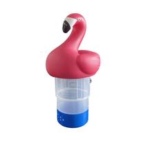 Plaukiojantis flamingas baseino chloro dozatorius Baseino cheminio tablečių dozatorius SPA reikmenims pink
