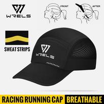 WRELS Sports Sun Visor Hat UV Protection Breathable Mesh Cap Adjustable Moisture Wicking Duckbill Cap Lightweight Tennis Cap juoda