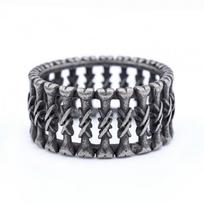 Adjustable Gothic Bone Skeleton Ring In Sterling Men Women Vintage Punk Jewelry Adjustable Open Band