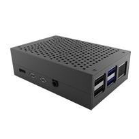 Raspberry Pi 4 Metal Case with Fan Support, Dual Color Options sidabras