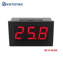 Raudonas LED ekranas Nuolatinės srovės ampermetras Srovės skydo matuoklis Ampermetras Skaitmeninis ampermetras DC 0-50.0A