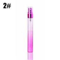 10 ml mini nešiojamas spalvingo stiklo kvepalų buteliukas su purkštuvu tuščiomis kosmetikos talpyklomis kelionėms violetinė