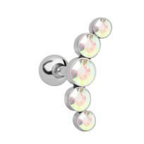 16G plieno štangos auskarai Tragus Cartilage Helix Stud Auskarai Auskarų vėrimas įvairiaspalvis