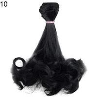 Vakarėlis Doll Cosplay DIY garbanotas perukas ilgas anime prailginamas plaukas 10