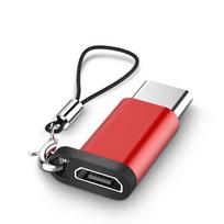 „Micro USB“ į „Type C Android“ mobiliojo telefono laidas „Microusb“ su „Typec Usbc“ Otg adapterio įkrovimo duomenų kabelis, skirtas „Huawei Sumsang Xiaomi HUAWEI“ raudona