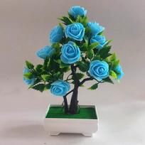 Dirbtinis netikras vazoninių gėlių bonsai lauko / vidaus / sodo namų dekoravimas black
