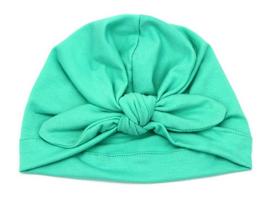 Graži Bowknot kepurė kūdikiui minkšta kepurė mergaitei turbana kūdikiui kūdikiui naujagimiui kepurė Kapotas Galvos apdangalas vaikiška kepurė Beanie žalia