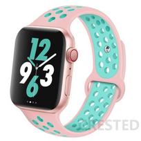 Sportinis silikoninis dirželis Apple laikrodžio apyrankei 44 mm 40 mm 42 mm 38 mm 44 mm laikrodžio apyrankė Kvėpuojanti apyrankė Apple laikrodis 6 dirželis iWatch 5 4 3 se 42 or 44 mm&S-M