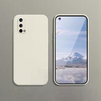 Minkštas kvadratinis skysto silikono dėklas, skirtas Realme 9 6 7 8 Pro C35 C33 OPPO A54 A74 A77 5G Vivo V21 Y72 Y21 Y22S Y11S Y33S dėklai Visi dangteliai Apsauginis dangtelis Vivo V17 Neo beveik baltos spalvos