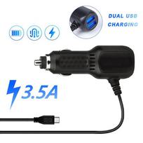 Dash Cam automobilinis įkroviklis 12v – 24v 3,5A 3,5m DVR įkrovimo laidas Straight Mini USB