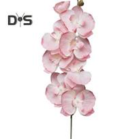 Audinys dirbtinis drugelis orchidėja, neblunkantis gana netikras 3D falenopsio gėlė šviesiai rausvos spalvos