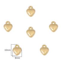 8/11/14/19 mm auksu/rodiu padengtas CCB širdies žavesio pakabukas karolių apyrankėms auskarams pasidaryk pats papuošalų kūrimas 8x10mm 50pcs auksas