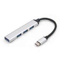 USB 3.0 išplėtimo dokas, HUB išplėtimo dokas, daugiafunkcis kompiuterio skirstytuvas „vienas su keturiais“, „Typec“ plėtiklis typec-3.0  silver