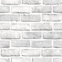 3D plytų akmens kaimiško efekto lipnus sienų lipdukas namų dekoravimui One Size balta