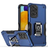 Huikai Case For Samsung Galaxy S23 S22 S21 A54 A34 A14 Note 20 Ultra Camera Lens Protection Camera Lens Protection Stand Cover Samsung F12 mėlyna