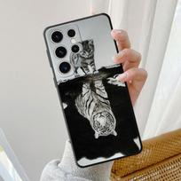 Juokingas mielas Cat Line dėklas, skirtas Samsung Galaxy S20 S21 S22 Note 20 Ultra 10 Plus 8 9 S23 5g S21 Plus juodas minkštas Funda Capa dangtelis Samsung Note 20