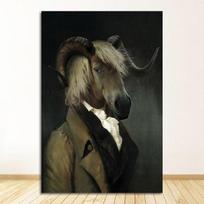 Ir atspaudai, Ožkos grafo paveikslai ant sienos, meno paveikslas, sienų dekoracija, „Cuadro Nordic Retro“ ožkos drobės meno plakatai 21cm×30cm NoFrame