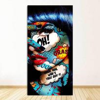 Plakatai ir spaudiniai Sienų dekoras svetainei Drobės tapyba Sienų menas Paveikslėlis Namų dekoras Graffiti Moterų portretas Aliejinė tapyba 20cm×40cm NoFrame