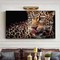 PATIKIMAS MENAS Drobės Tapyba Leopardo Plakatai ir Spaudiniai Gyvūnų Sienų Paveikslai Cuadros Svetainei Namų Dekoravimas Be Rėmo 20cm×40cm NoFrame