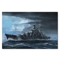 „World of Warships“ Bismarko mūšio laivo tapyba drobės plakatas HD spausdintos sienos meno nuotraukos Šiuolaikinės svetainės namų dekoravimas 21x30 No Frame
