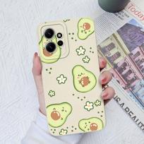 Gėlių dėklai, skirti Xiaomi Redmi Note 12 11 10 9 8 7 Pro Max Galinis dangtelis Mielas avokado minkštas silikoninis fotoaparato apsauginis telefono fondas Redmi Coques Redmi Note 11 Pro mėlyna