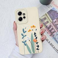 Gėlių dėklai, skirti Xiaomi Redmi Note 12 11 10 9 8 7 Pro Max Galinis dangtelis Mielas avokado minkštas silikoninis fotoaparato apsauginis telefono fondas Redmi Coques Redmi Note 8 Pro ruda