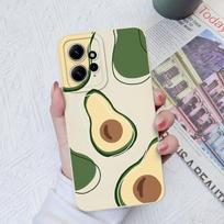 Gėlių dėklai, skirti Xiaomi Redmi Note 12 11 10 9 8 7 Pro Max Galinis dangtelis Mielas avokado minkštas silikoninis fotoaparato apsauginis telefono fondas Redmi Coques Redmi Note 12 Pro 4G juoda
