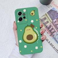 Gėlių dėklai, skirti Xiaomi Redmi Note 12 11 10 9 8 7 Pro Max Galinis dangtelis Mielas avokado minkštas silikoninis fotoaparato apsauginis telefono fondas Redmi Coques Redmi Note 11E 5G auksas