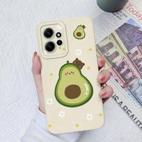 Gėlių dėklai, skirti Xiaomi Redmi Note 12 11 10 9 8 7 Pro Max Galinis dangtelis Mielas avokado minkštas silikoninis fotoaparato apsauginis telefono fondas Redmi Coques Redmi Note 12 4G vyno nuosėdų spalva