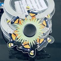 Anime „Fidget Spinner“ „Gyro Demon Slayer“ suktukas, skirtas Sasuke Hatake Kakashi Autism Anti-Stres Tri-Spinner Suaugusiųjų vaikų žaislai gray