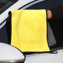 1vnt Itin storas pliušinis mikropluošto rankšluostis, itin sugeriantis minkštas automobilio valymo šluostės poliravimo detalės 30*30cm geltona