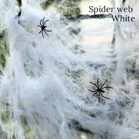 Baltas tamprus voratinklis Dirbtinis voratinklis Helovino dekoravimas Baisus vakarėlio scenos rekvizitas Siaubo namų namų dekoro priedai 25g Spider Web balta