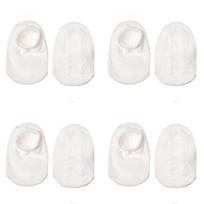 4 poros Saldžios Kūdikių Mergaičių Berniukų Neslystančios Kojinės Vienspalvės Vasarinės Unisex Medvilninės Kulkšnies Kojinės S balta