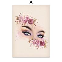 Madingas Makiažas Grožio Salonas Nordic Plakatai Estetika Sienos Meno Spaudinys Kirpykla Drobės Tapyba Modernus Kambarys Namų Dekoras A4 21X30cm No Framed