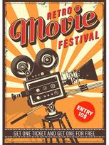 Retro filmų festivalio kolekcijos plakatas Moters galia Siaubo naktinis drobės tapyba Sienų menas svetainei Namų baro klubo dekoras 21x30cm No Frame