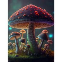 Deimantinė tapyba Pilnas gręžimas Pelėda apvalus deimantinis paveikslas Rankų darbo grybas Gražus lapė pasidaryk deimantinis mozaikos tapyba namų dekoravimas Full Round 25X37.5CM